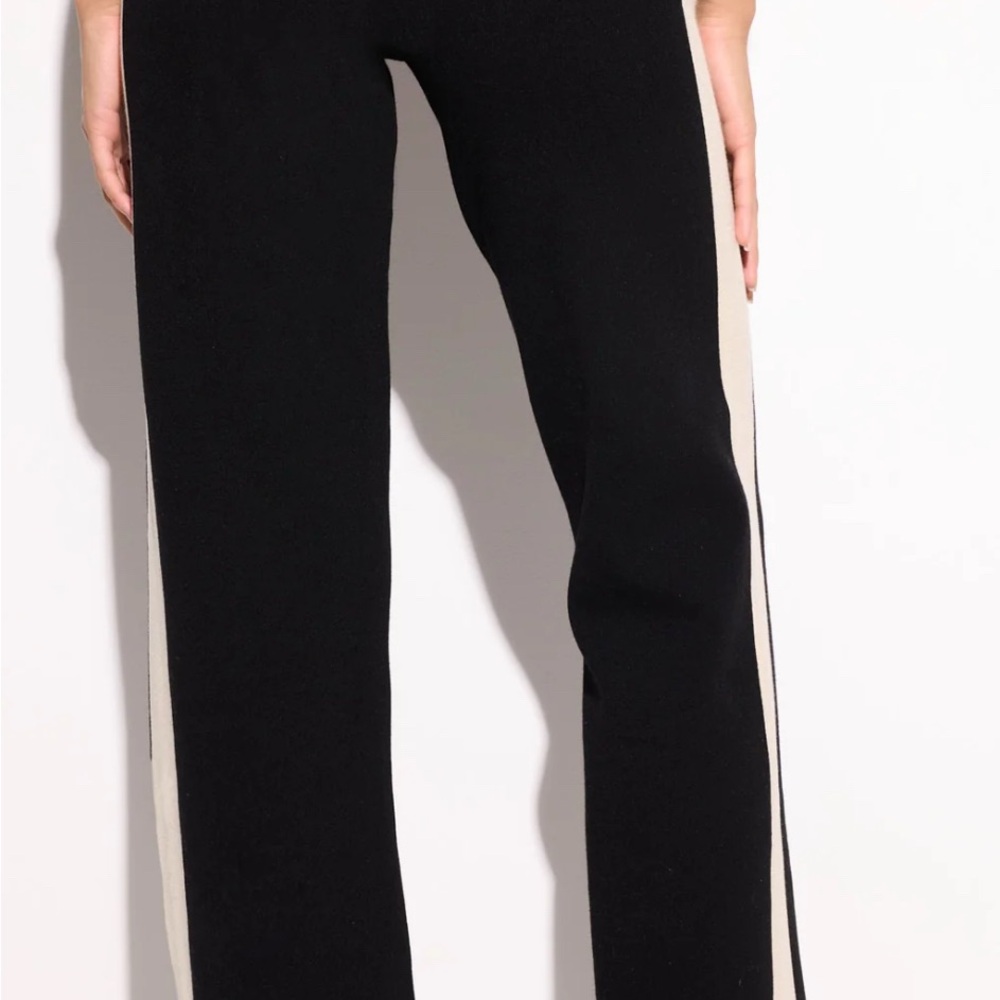 Spiritual Gangster Black and Cream Flare Pants - NEW! - Picture 2 of 6
